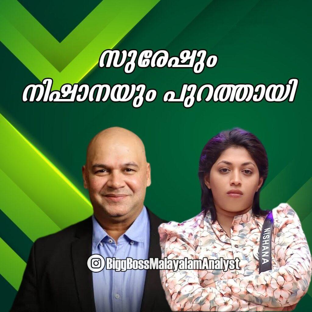 Suresh & Nishana Evicted from Bigg Boss Malayalam Season 6